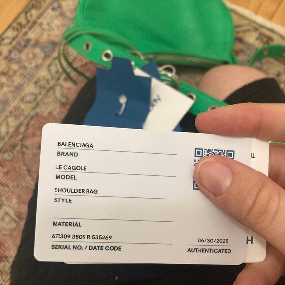 Authentic Balenciaga Le Cagole Giant Studs Shoulder Bag XS Apple Green - Picture 8 of 11